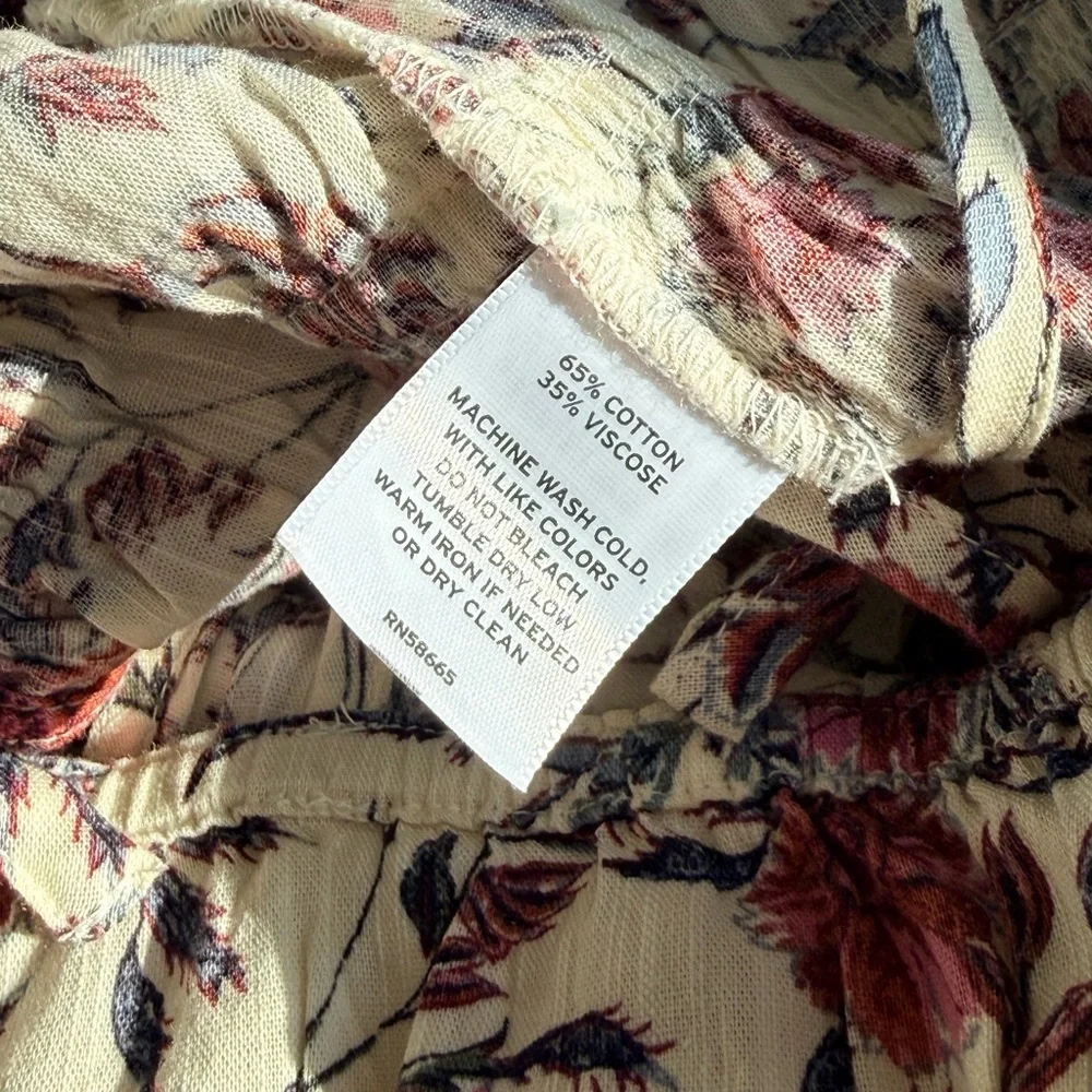 Treasure & Bond Youth Floral Wide Leg Romper Girls 10/12 NWT Cotton Blend - Picture 5 of 9